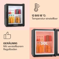 MKS-13 Minibar Mini-Kühlschrank 3 Temperaturen 30L 23 DB Glastür 10 MKS-13 Minibar Mini-Kühlschrank 3 Temperaturen 30L 23 DB Glastür -Outdoor Grills Store 10005440 de 0004 usp