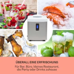 Mr. Silver-Frost Eismaschine 150W Edelstahl Weiß 15kg -Outdoor Grills Store 10020110 de 0003 usp