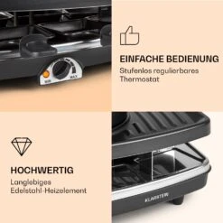 Entrecote 2-in-1 Raclettegrill & Fondue Naturstein 1100W 8 Personen -Outdoor Grills Store 10022268 de 0004 logo