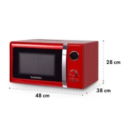 Fine Dinesty 2in1-Mikrowellen-Ofen Retro 23L 1000W 12 Programme Rot -Outdoor Grills Store 10027094 yy 0008 logo Klarstein Fine Dinesty 2in1 Mikrowellen Ofen rot