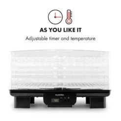 Bananarama Dörrautomat Schwarz 550W Trockner Dehydrator 6 Etagen -Outdoor Grills Store 10027831 yy 0005 logo Klarstein Bananarama Doerrautomat schwarz reedit