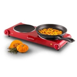 Captain Cook² Doppel-Kochplatte Infrarot 2400W Edelstahl Rot -Outdoor Grills Store 10027876 yy 0007 titel Klarstein Captain Cook Doppel Kochplatte