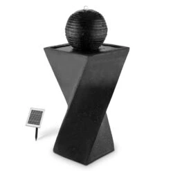 Schönbrunn Springbrunnen Kugelbrunnen Solar 200 L/h LED Basalt 9 Schönbrunn Springbrunnen Kugelbrunnen Solar 200 L/h LED Basalt -Outdoor Grills Store 10027997 yy 0005 titel Duramaxx Schoenbrunn Solar Springbrunnen