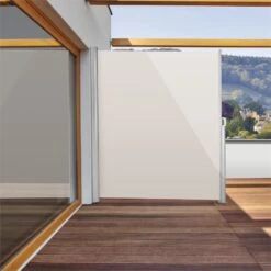 Bari 320 Seitenmarkise Seitenrollo 300x200cm Aluminium Creme -Outdoor Grills Store 10028019 yy 0003 ambient Blumfeldt Bari 320 Seitenmarkise