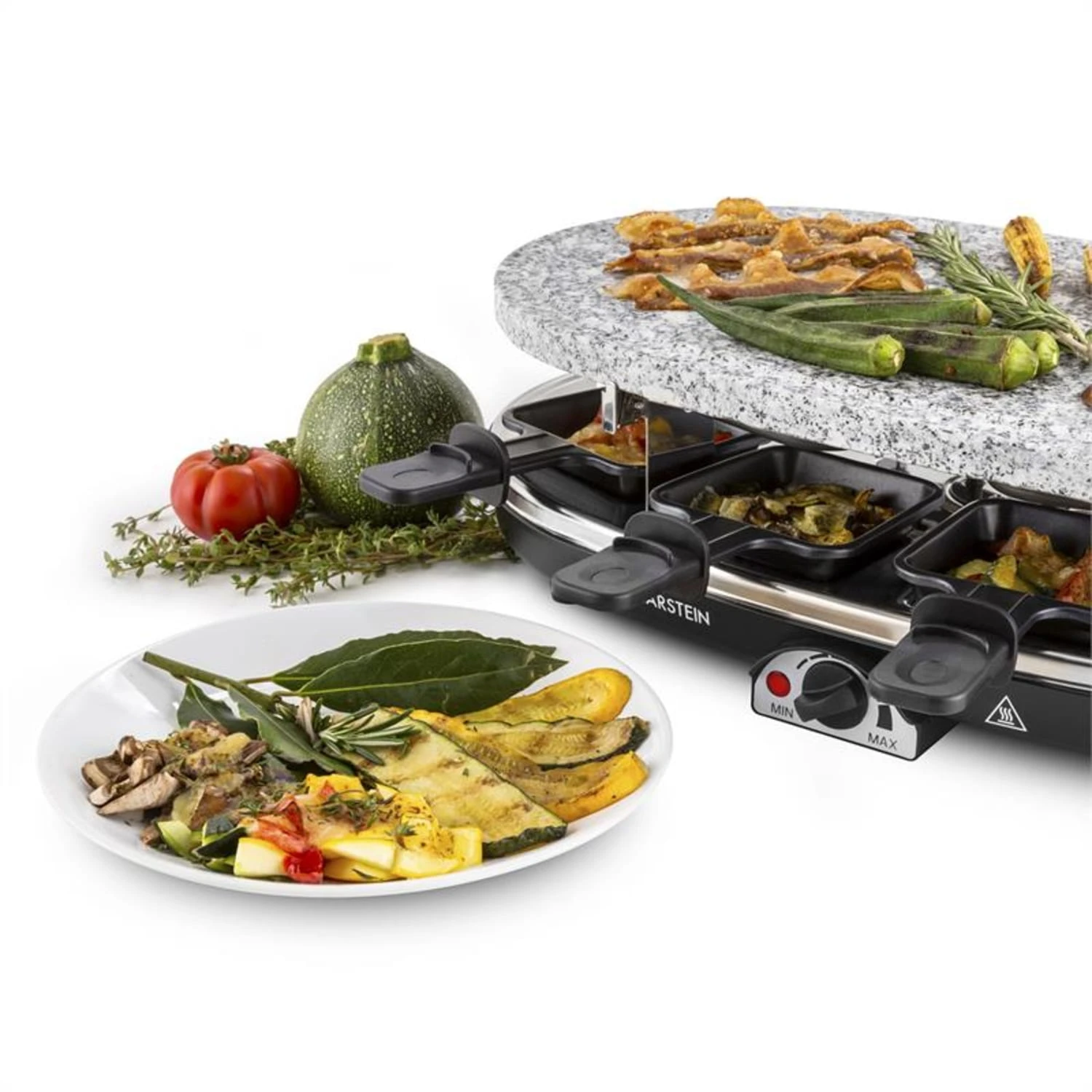 Steaklette Raclettegrill 1500 W Granit-Natursteinplatte 8 Personen 5 Steaklette Raclettegrill 1500 W Granit-Natursteinplatte 8 Personen – Bild 5