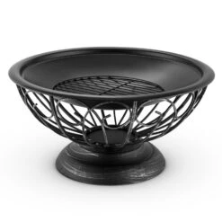 Tulip Feuerschale Ø75cmGrill Feuerstelle Funkenschutz Stahl Brüniert -Outdoor Grills Store 10028582 yy 0005 detail 05 Blumfeldt Tulip Feuerschale 75cm Grill