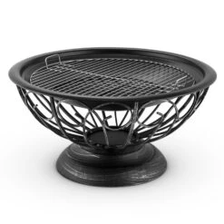 Tulip Feuerschale Ø75cmGrill Feuerstelle Funkenschutz Stahl Brüniert -Outdoor Grills Store 10028582 yy 0006 detail 06 Blumfeldt Tulip Feuerschale 75cm Grill