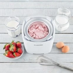 Creamberry Eiscremebereiter Flaschenkühler Frozen Yogurt 1,5l Weiß -Outdoor Grills Store 10028925 yy 0004 ambient Klarstein Creamberry Eisbereiter reedit