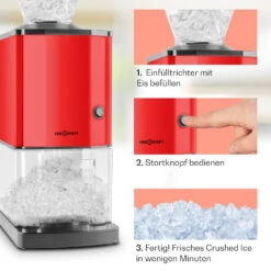 Icebreaker Ice Crusher 15kg/h 3,5 Liter Eisbehälter Edelstahl Rot 10 Icebreaker Ice Crusher 15kg/h 3,5 Liter Eisbehälter Edelstahl Rot -Outdoor Grills Store 10028938 de 0004 usp