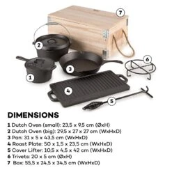 Hotrod Masterplan Dutch Oven Set 7-teilig BBQ Topfset Gusseisen -Outdoor Grills Store 10029164 yy 0008 logo