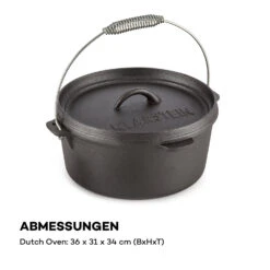Hotrod 85 Dutch Oven BBQ-Topf 9 Qt / 8,5 Liter Gusseisen Schwarz -Outdoor Grills Store 10029167 de 0007 logo