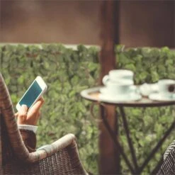 Fency Bright Leaf Sichtschutzzaun Windschutz 300x100 Cm Buche Hellgrün -Outdoor Grills Store 10029246 yy 0004 ambient Blumfeldt Fency Bright Lea Sichtschutz