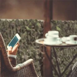 Fency Dark Leaf Sichtschutzzaun Windschutz 300x100 Cm Dunkelgrün Mix -Outdoor Grills Store 10029248 yy 0004 ambient Blumfeldt Fency Dark Leaf Sichtschutz