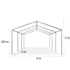 Sommerfest 4x6m 500 G/m² Partyzelt Festzelt PVC Wasserdicht Feuerfest -Outdoor Grills Store 10029435 yy 0010 logo