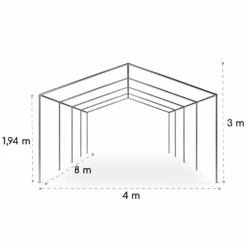 Sommerfest 4x8m 500 G/m² Partyzelt Festzelt PVC Wasserdicht Feuerfest -Outdoor Grills Store 10029437 yy 0010 logo