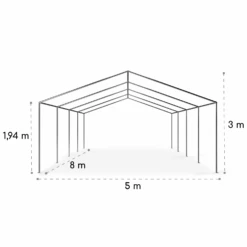 Sommerfest 5x8m 500 G/m² Partyzelt Festzelt PVC Wasserdicht Verzinkt -Outdoor Grills Store 10029439 yy 0010 logo