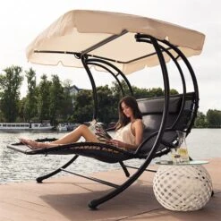 Aristo Schwingliege Gartenliege Gartenschaukel Inkl. Kissen -Outdoor Grills Store 10029617 yy 0004 ambient Blumfeldt Aristo Schwingliege