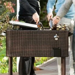 Springbreak Getränkewagen Kühlbox Terrassenkühlwagen 80l Rattandekor -Outdoor Grills Store 10029648 yy 0004 logo