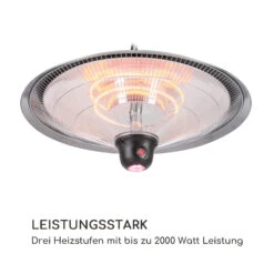 Heizsporn Deckenheizstrahler 60,5 Cm (Ø) LED-Lampe Fernbedienung 9 Heizsporn Deckenheizstrahler 60,5 Cm (Ø) LED-Lampe Fernbedienung -Outdoor Grills Store 10029717 de 0003 logo