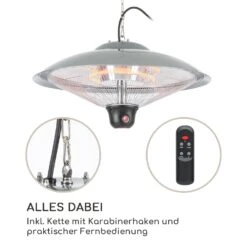 Heizsporn Deckenheizstrahler 60,5 Cm (Ø) LED-Lampe Fernbedienung 12 Heizsporn Deckenheizstrahler 60,5 Cm (Ø) LED-Lampe Fernbedienung -Outdoor Grills Store 10029717 de 0006 logo