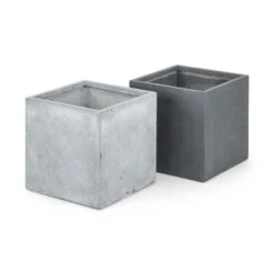 Solidflor Pflanzkübel Pflanzgefäß 79,5x38x38 Cm Fiberton Grau -Outdoor Grills Store 10029842 yy 0005 variant Blumfeldt Solidflor Pflanztopf