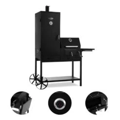 Fleischbrocken Holzkohlegrill Smoker Räucherofen BBQ-Grill Schwarz -Outdoor Grills Store 10030554 yy 0005 detail Professional charcoal grill and smoker