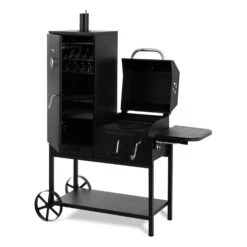 Fleischbrocken Holzkohlegrill Smoker Räucherofen BBQ-Grill Schwarz -Outdoor Grills Store 10030554 yy 0007 front Professional charcoal grill and smoker