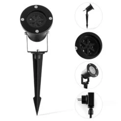 Snowdance LED-Projektor Schneeflocken 4 Farben IP64 -Outdoor Grills Store 10030936 yy 0003 detail Bumfeldt Snowdance LED Projektor Schneeflocken