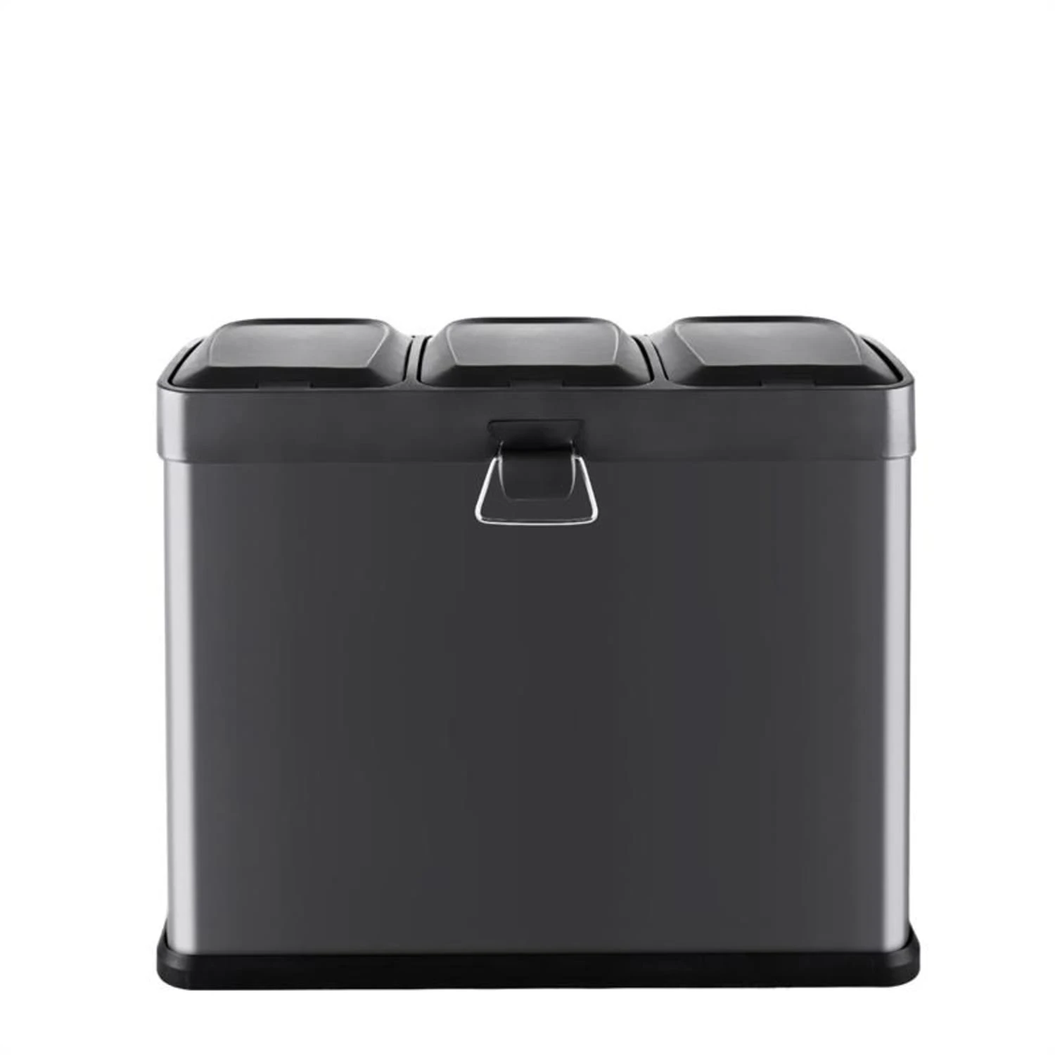 Ökosystem Mülleimer Treteimer Mülltrenner 45L (3x15 L) Schwarz 3 Ökosystem Mülleimer Treteimer Mülltrenner 45L (3x15 L) Schwarz – Bild 3