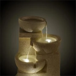 Korinth Zierbrunnen Gartenbrunnen 3W Solar LED Sandsteinoptik -Outdoor Grills Store 10031399 yy 0003 detail Blumfeldt Korinth Zierbrunnen 3W Sandsteinoptik