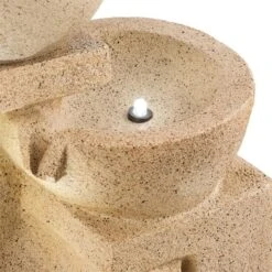 Korinth Zierbrunnen Gartenbrunnen 3W Solar LED Sandsteinoptik -Outdoor Grills Store 10031399 yy 0004 detail Blumfeldt Korinth Zierbrunnen 3W Sandsteinoptik