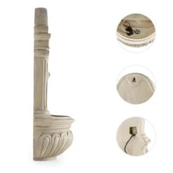 Löwenstein Wandbrunnen Gartenbrunnen Solar 2W LED Polyresin Steinoptik -Outdoor Grills Store 10031400 yy 0004 detail Blumfeldt Loewenstein Wandbrunnen 2W Steinoptik reedit