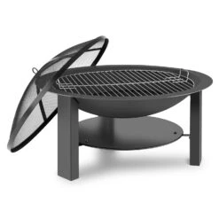 Mithras Feuerschale Ø75cm Funkenschutz Ø60cm Grillrost Gusseisen Stahl -Outdoor Grills Store 10031450 uk 0007 titel Blumfeldt Mithras Feuerschale