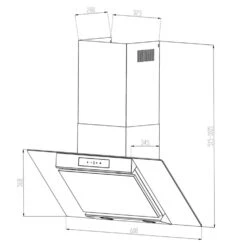 Balzac 60 Dunstabzugshaube 60 Cm 210W 610m³/h LED Touch Edelstahl Glas -Outdoor Grills Store 10031902 yy 0008 logo Klarstein Balzac 60 Dunstabzugshaube Edelstahl