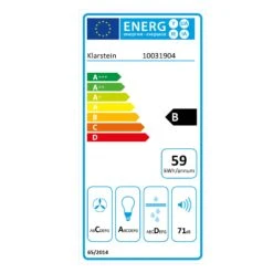 Aurica 60 Dunstabzugshaube 60cm 600 M³/h LED Touch Glas -Outdoor Grills Store 10031904 energy label