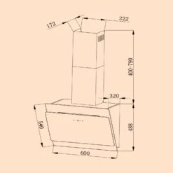 Aurica 60 Dunstabzugshaube 60cm 600 M³/h LED Touch Glas -Outdoor Grills Store 10031904 yy 0006 logo