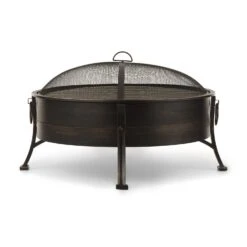 Catania 2-in-1-Feuerschale Ø80cm Funkenschutz Ø70cm Grill Stahl Antik 10 Catania 2-in-1-Feuerschale Ø80cm Funkenschutz Ø70cm Grill Stahl Antik -Outdoor Grills Store 10032140 uk 0003 front