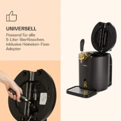 Skal Bierzapfanlage Bierkühler 5l Fässer CO2 Edelstahl Schwarz -Outdoor Grills Store 10032176 de 0004 logo