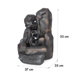 Felsquell Solar-Kaskadenbrunnen Akkubetrieb 2 KW Solarpanel 3 LEDs -Outdoor Grills Store 10032286 yy 0007 logo Blumfeldt Felsquell Solar Kaskadenbrunnen