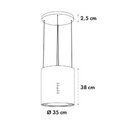 Barett Inselabzugshaube Ø35cm Umluft 558 M³/h LED Aktivkohlefilter -Outdoor Grills Store 10032303 yy 0009 logo