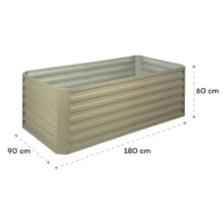 High Grow Straight Hochbeet 180x60x90cm 970l Stahl Verzinkt Beige -Outdoor Grills Store 10032317 yy 0010 logo Blumfeldt High Grow Straight Hochbeet 180x60x90cm