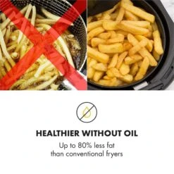 AirVital Heißluftfritteuse 1300W 2,5l CeraPlus-Antihaft Touch Weiß -Outdoor Grills Store 10032331 yy 0007 logo Klarstein AirVital Heissluftfritteuse 1300W weiss reedit