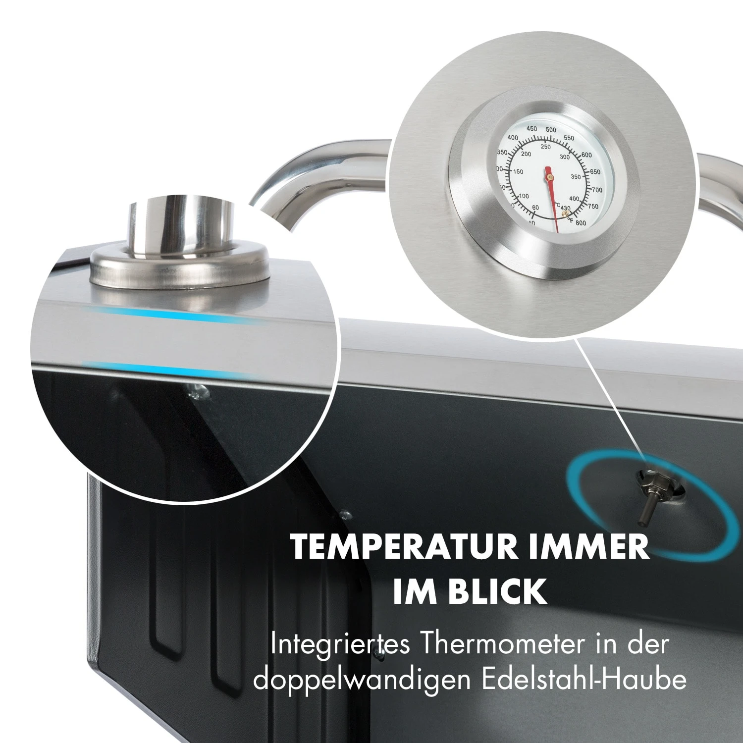 Lucifer 2.0-T Gasgrill 2 X 3,5 KW Brenner 45x44cm Grill Edelstahl 6 Lucifer 2.0-T Gasgrill 2 X 3,5 KW Brenner 45x44cm Grill Edelstahl – Bild 6