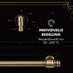 Victoria Einbaubackofen Retro-Design 9 Funktionen 50-250°C Schwarz -Outdoor Grills Store 10032460 de 0005 logo