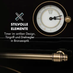 Victoria Einbaubackofen Retro-Design 9 Funktionen 50-250°C Schwarz -Outdoor Grills Store 10032460 de 0006 logo