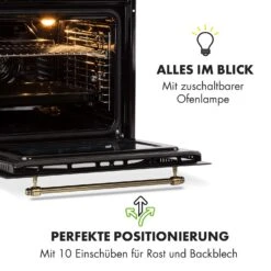 Victoria Einbaubackofen Retro-Design 9 Funktionen 50-250°C Schwarz -Outdoor Grills Store 10032460 de 0007 logo