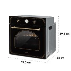 Victoria Einbaubackofen Retro-Design 9 Funktionen 50-250°C Schwarz -Outdoor Grills Store 10032460 yy 0008 logo