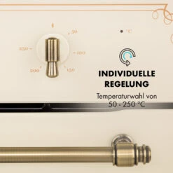 Victoria Einbaubackofen Retro-Design 9 Funktionen 50-250°C Elfenbein 14 Victoria Einbaubackofen Retro-Design 9 Funktionen 50-250°C Elfenbein -Outdoor Grills Store 10032485 de 0005 logo