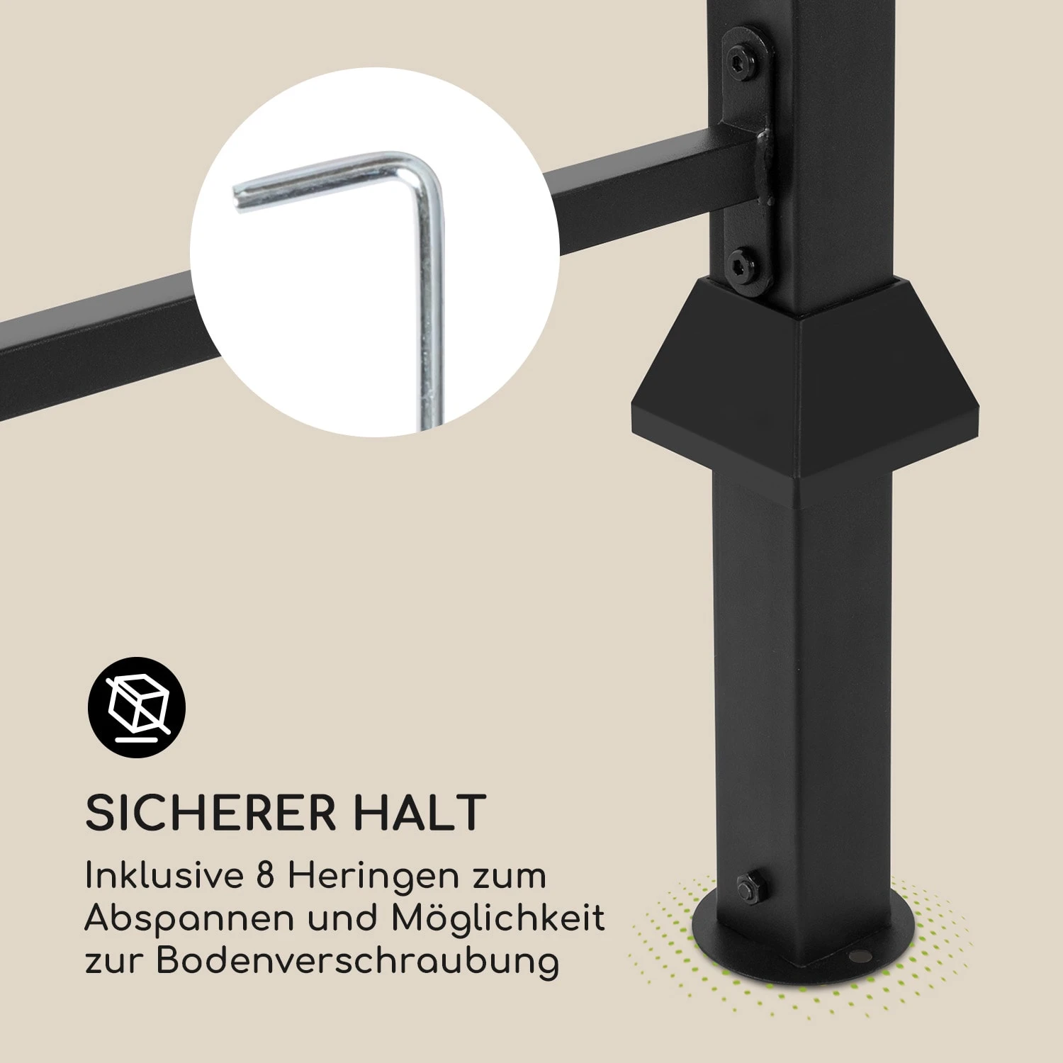 Steakhouse Grilldach 220x215x140cm PE 180 G/m² Flammhemmend Stahl Grau 8 Steakhouse Grilldach 220x215x140cm PE 180 G/m² Flammhemmend Stahl Grau – Bild 8