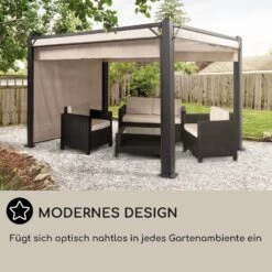 Pantheon Cortina Pavillon Mit Dach 3x3m 4 Seitenteile -Outdoor Grills Store 10032524 DE 0006 usp